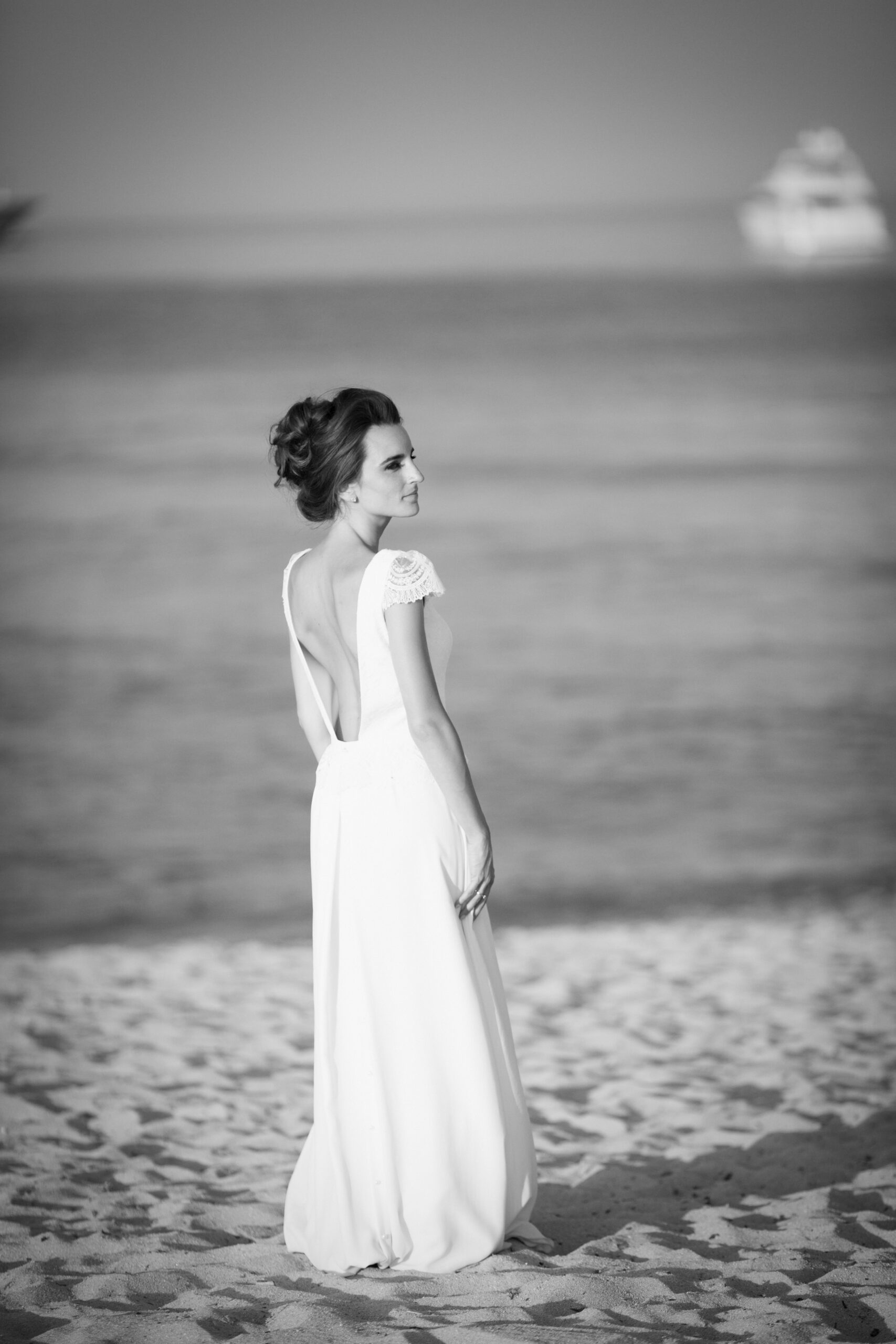 mariée sur la plage de Ramatuelle