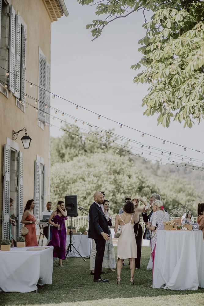 cocktail de mariage au Domaine de Lineau