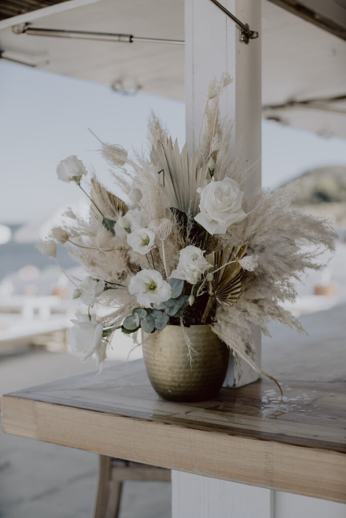 Fleurs mariage Tropicana plage Ramatuelle